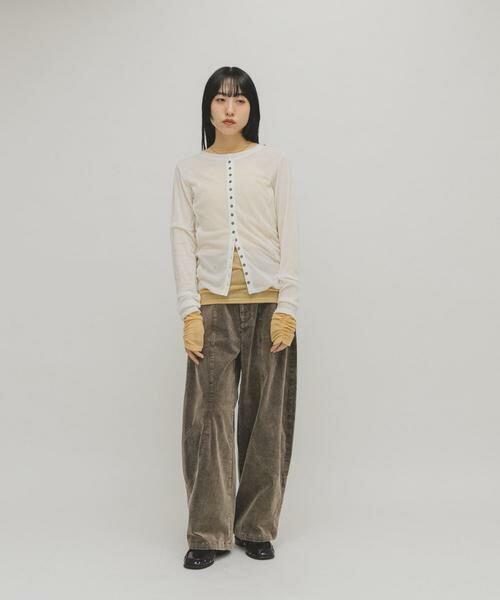 KBF / ケービーエフ Tシャツ | バイカラーレイヤードカットソー | 詳細19