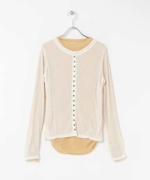 KBF / ケービーエフ Tシャツ | バイカラーレイヤードカットソー | 詳細22