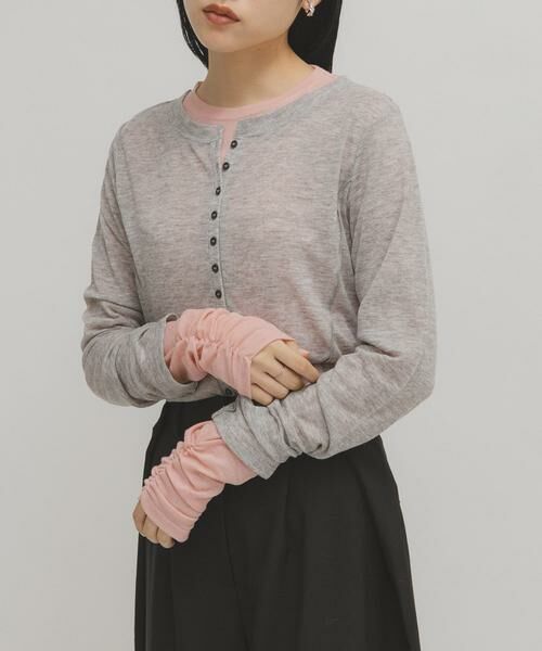 KBF / ケービーエフ Tシャツ | バイカラーレイヤードカットソー | 詳細25