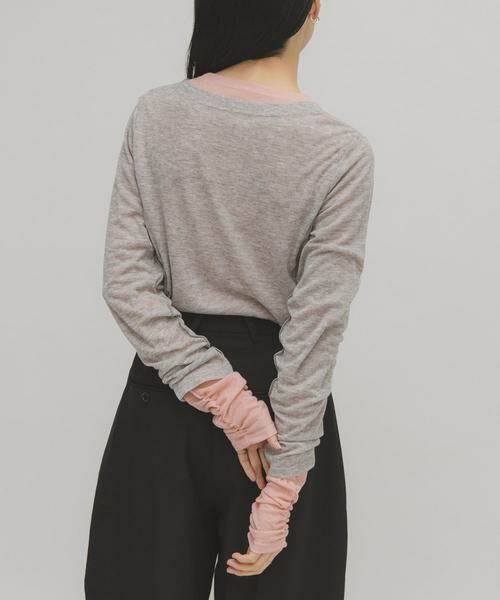 KBF / ケービーエフ Tシャツ | バイカラーレイヤードカットソー | 詳細27