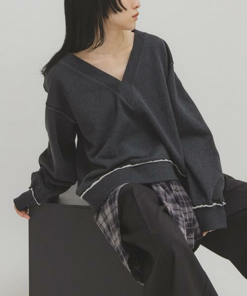 KBF / ケービーエフ Tシャツ | 2WAYルーズスウェット | 詳細1