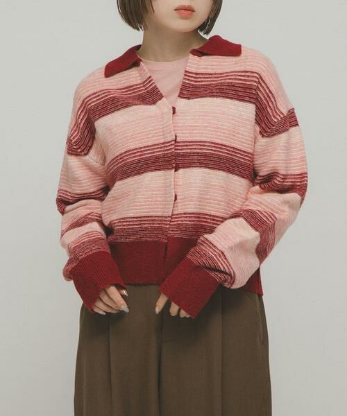 KBF / ケービーエフ カーディガン・ボレロ | グラデーションボーダーカーディガン | 詳細3