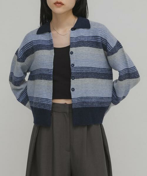 KBF / ケービーエフ カーディガン・ボレロ | グラデーションボーダーカーディガン | 詳細8