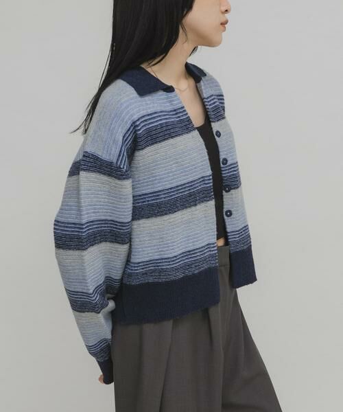 KBF / ケービーエフ カーディガン・ボレロ | グラデーションボーダーカーディガン | 詳細9