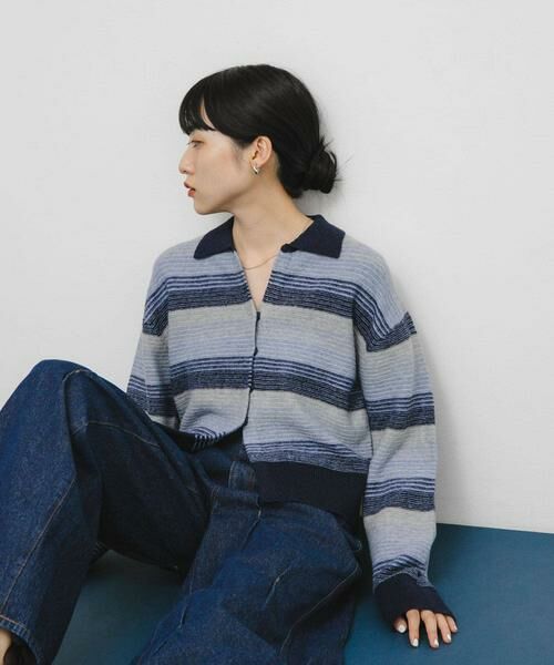KBF / ケービーエフ カーディガン・ボレロ | グラデーションボーダーカーディガン | 詳細11