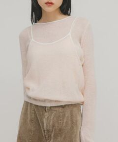 KBF / ケービーエフ ニット・セーター | バイカラーキャミレイヤードニット