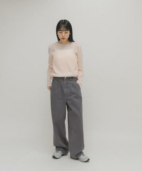 KBF / ケービーエフ ニット・セーター | バイカラーキャミレイヤードニット | 詳細5