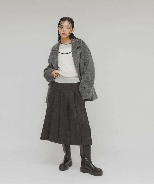 KBF / ケービーエフ ニット・セーター | バイカラーキャミレイヤードニット | 詳細12