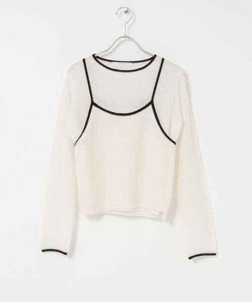 KBF / ケービーエフ ニット・セーター | バイカラーキャミレイヤードニット | 詳細16