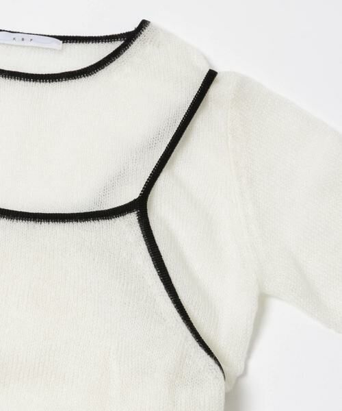 KBF / ケービーエフ ニット・セーター | バイカラーキャミレイヤードニット | 詳細17