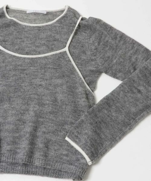 KBF / ケービーエフ ニット・セーター | バイカラーキャミレイヤードニット | 詳細27