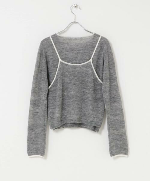 KBF / ケービーエフ ニット・セーター | バイカラーキャミレイヤードニット | 詳細28