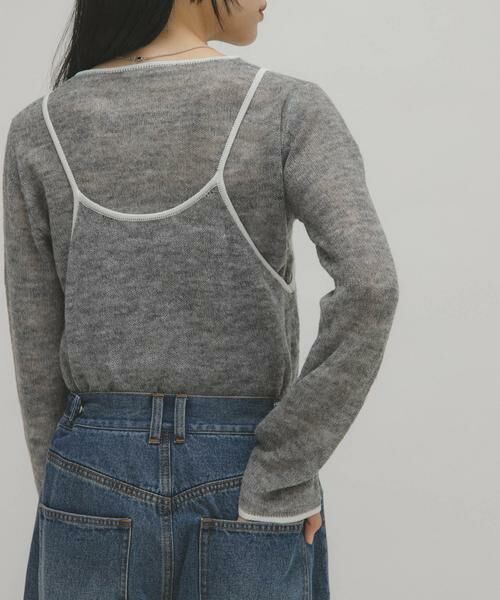 KBF / ケービーエフ ニット・セーター | バイカラーキャミレイヤードニット | 詳細21