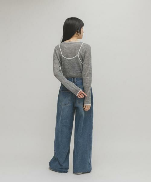 KBF / ケービーエフ ニット・セーター | バイカラーキャミレイヤードニット | 詳細24