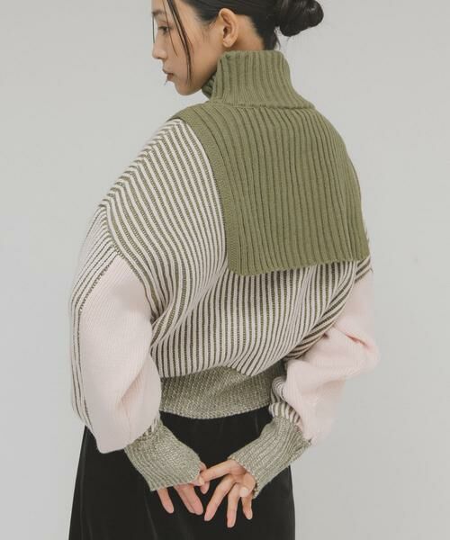 KBF / ケービーエフ ニット・セーター | レイヤードハーフZIPニット | 詳細3