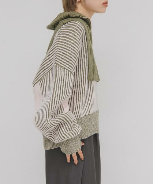 KBF / ケービーエフ ニット・セーター | レイヤードハーフZIPニット | 詳細6