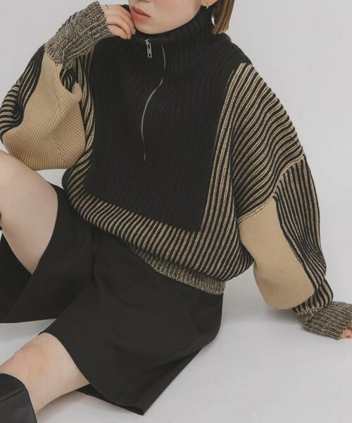 KBF / ケービーエフ ニット・セーター | レイヤードハーフZIPニット | 詳細21