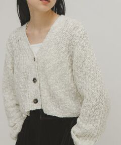 KBF / ケービーエフ ニット・セーター | スラブMIXショートカーディガン