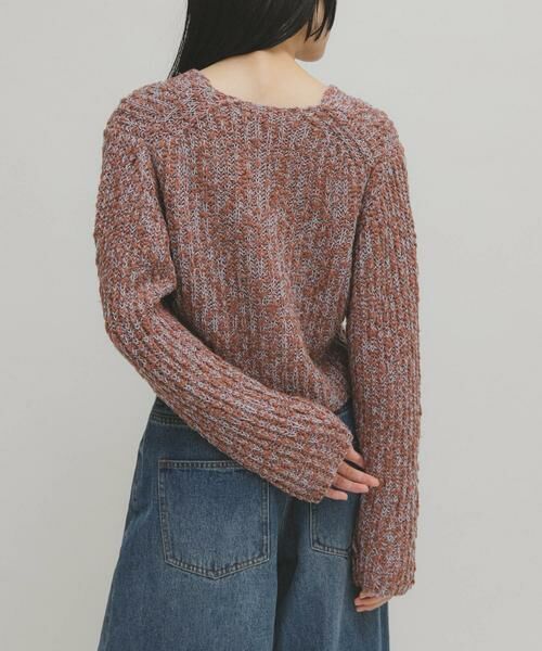 KBF / ケービーエフ ニット・セーター | スラブMIXショートカーディガン | 詳細4