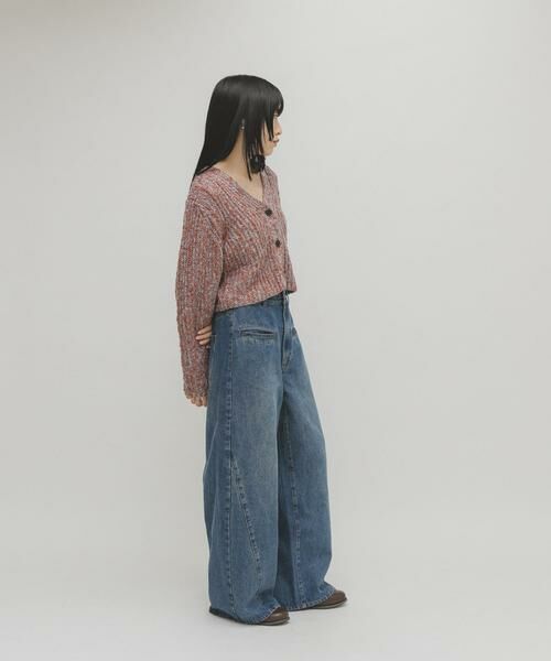 KBF / ケービーエフ ニット・セーター | スラブMIXショートカーディガン | 詳細6