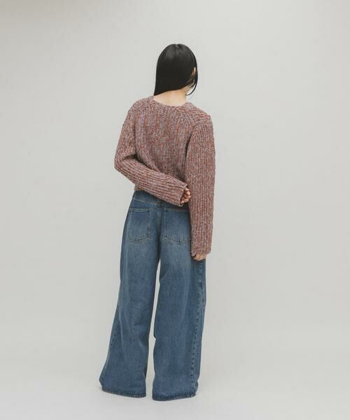 KBF / ケービーエフ ニット・セーター | スラブMIXショートカーディガン | 詳細7