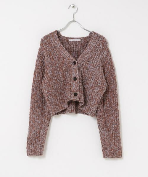 KBF / ケービーエフ ニット・セーター | スラブMIXショートカーディガン | 詳細8