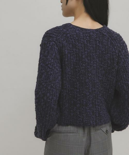 KBF / ケービーエフ ニット・セーター | スラブMIXショートカーディガン | 詳細12