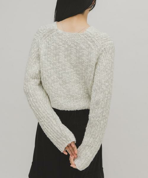 KBF / ケービーエフ ニット・セーター | スラブMIXショートカーディガン | 詳細19