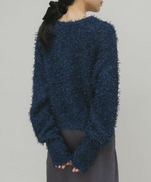 KBF / ケービーエフ ニット・セーター | チュールフリンジカーディガン | 詳細3