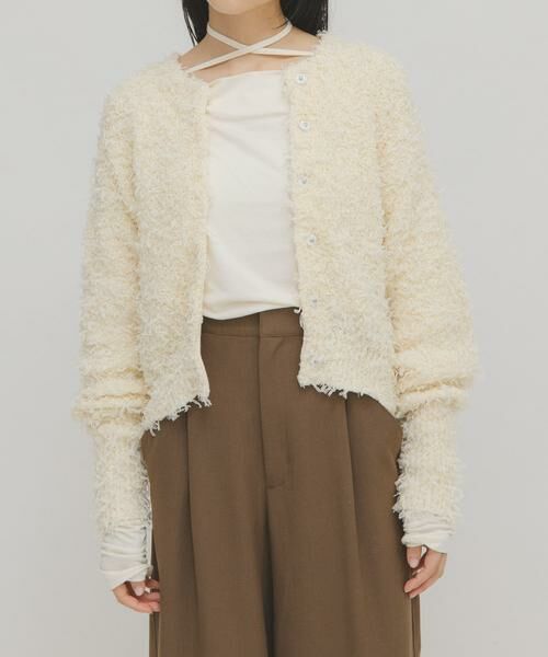 KBF / ケービーエフ ニット・セーター | チュールフリンジカーディガン | 詳細12