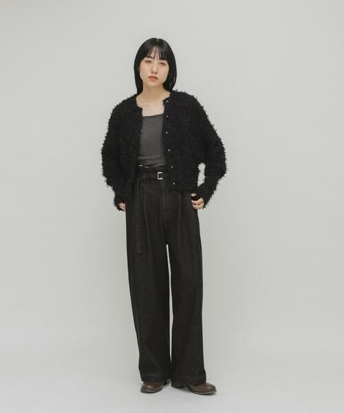 KBF / ケービーエフ ニット・セーター | チュールフリンジカーディガン | 詳細24