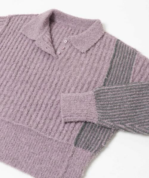 KBF / ケービーエフ ニット・セーター | バイカラーデザインスリーブニット | 詳細9