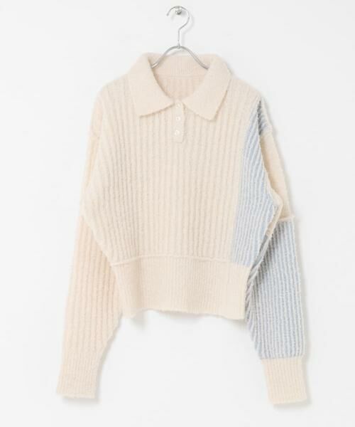 KBF / ケービーエフ ニット・セーター | バイカラーデザインスリーブニット | 詳細21