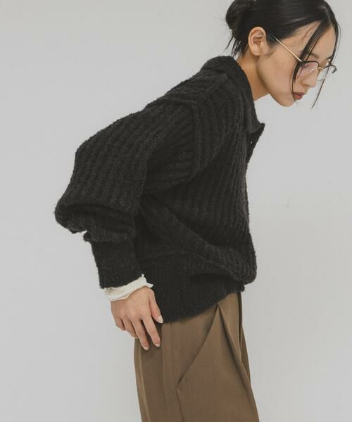 KBF / ケービーエフ ニット・セーター | バイカラーデザインスリーブニット | 詳細24