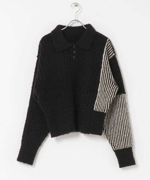 KBF / ケービーエフ ニット・セーター | バイカラーデザインスリーブニット | 詳細29