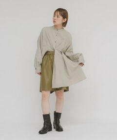 KBF / ケービーエフ シャツ・ブラウス | ウエストタックロングシャツ