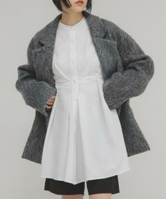 KBF / ケービーエフ シャツ・ブラウス | ウエストタックロングシャツ