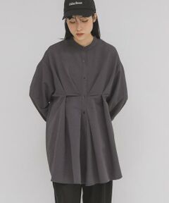KBF / ケービーエフ シャツ・ブラウス | ウエストタックロングシャツ