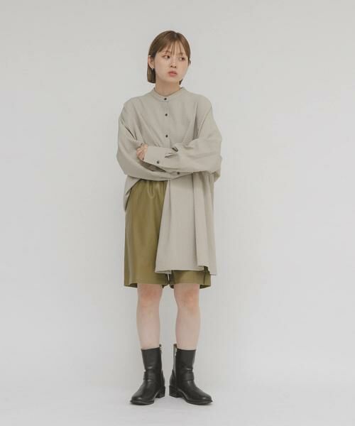 KBF / ケービーエフ シャツ・ブラウス | ウエストタックロングシャツ | 詳細5