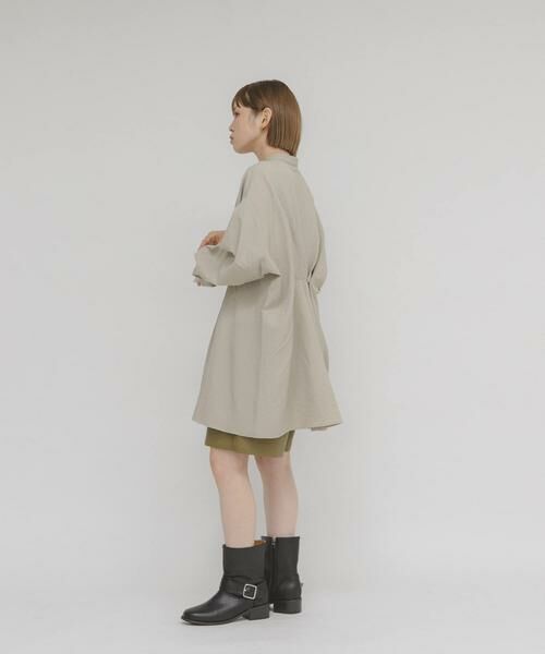 KBF / ケービーエフ シャツ・ブラウス | ウエストタックロングシャツ | 詳細6