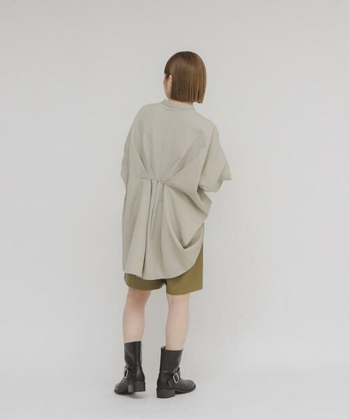 KBF / ケービーエフ シャツ・ブラウス | ウエストタックロングシャツ | 詳細7