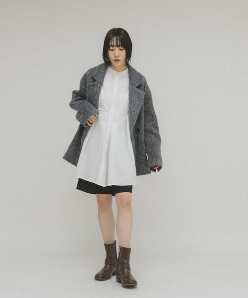 KBF / ケービーエフ シャツ・ブラウス | ウエストタックロングシャツ | 詳細12