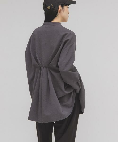 KBF / ケービーエフ シャツ・ブラウス | ウエストタックロングシャツ | 詳細22