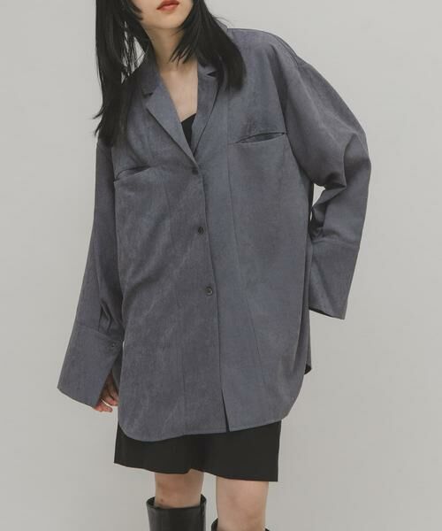 KBF / ケービーエフ シャツ・ブラウス | ピーチスキンBIGシャツ | 詳細24