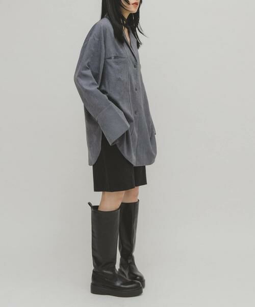 KBF/ケービーエフ ピーチスキンBIGシャツ グレー系その他 one