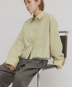 KBF / ケービーエフ シャツ・ブラウス | チュールレイヤードショートシャツ