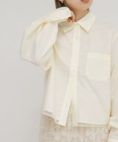 KBF / ケービーエフ シャツ・ブラウス | チュールレイヤードショートシャツ