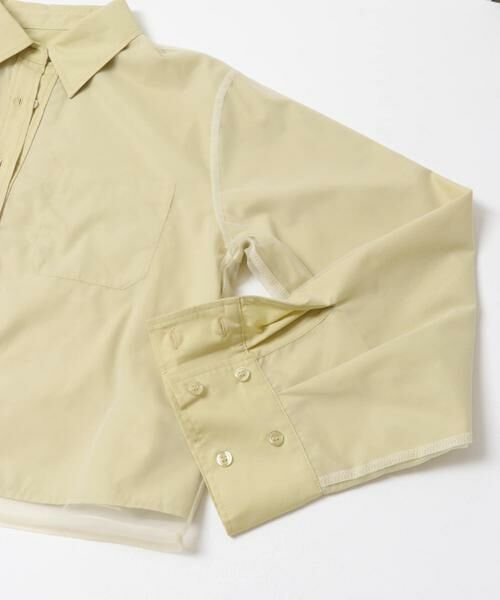 KBF / ケービーエフ シャツ・ブラウス | チュールレイヤードショートシャツ | 詳細10