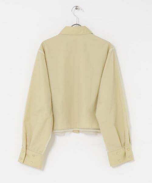 KBF / ケービーエフ シャツ・ブラウス | チュールレイヤードショートシャツ | 詳細11