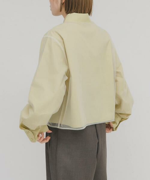 KBF / ケービーエフ シャツ・ブラウス | チュールレイヤードショートシャツ | 詳細4